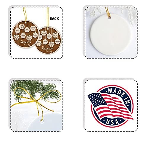 Personalized Family and Pet Christmas Ornaments 2023
