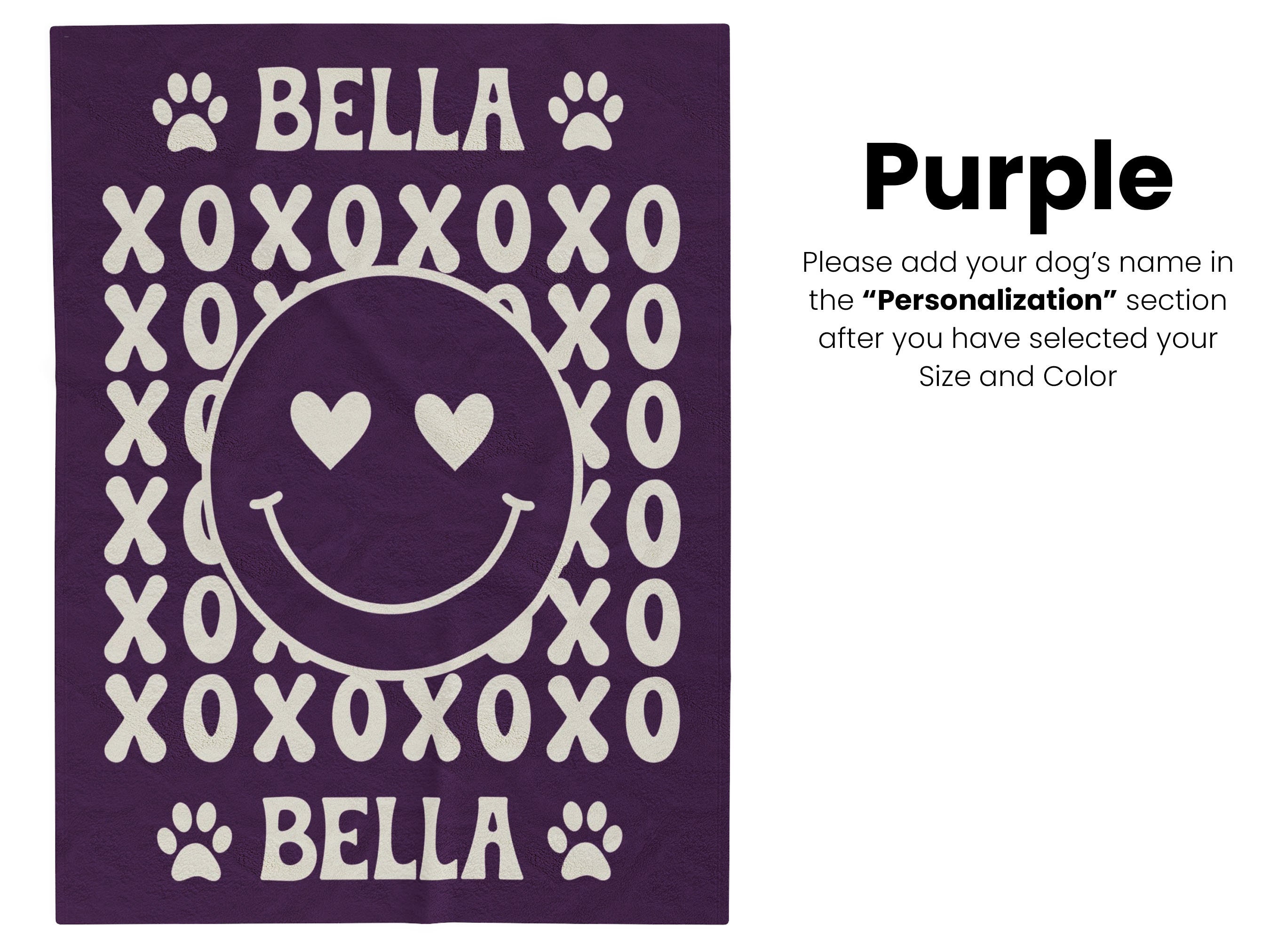 Custom Paw Print Blanket - Personalized Pet Gift