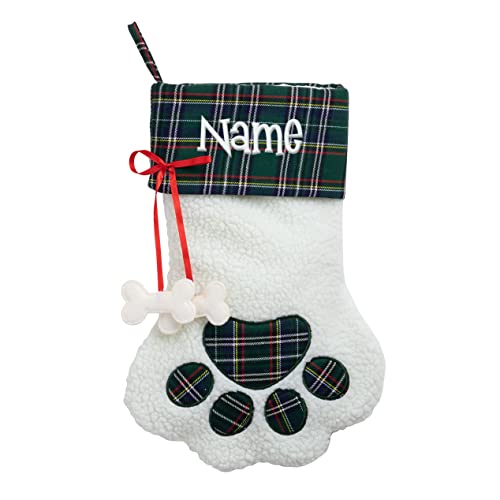 Custom Dog Paw Stocking with Pet's Name