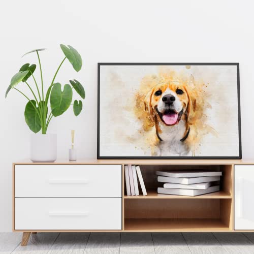 Awesometik Custom Pet Portrait Pet Lovers Gift Dog Watercolor Personalized Pet Portrait Mom Gift
