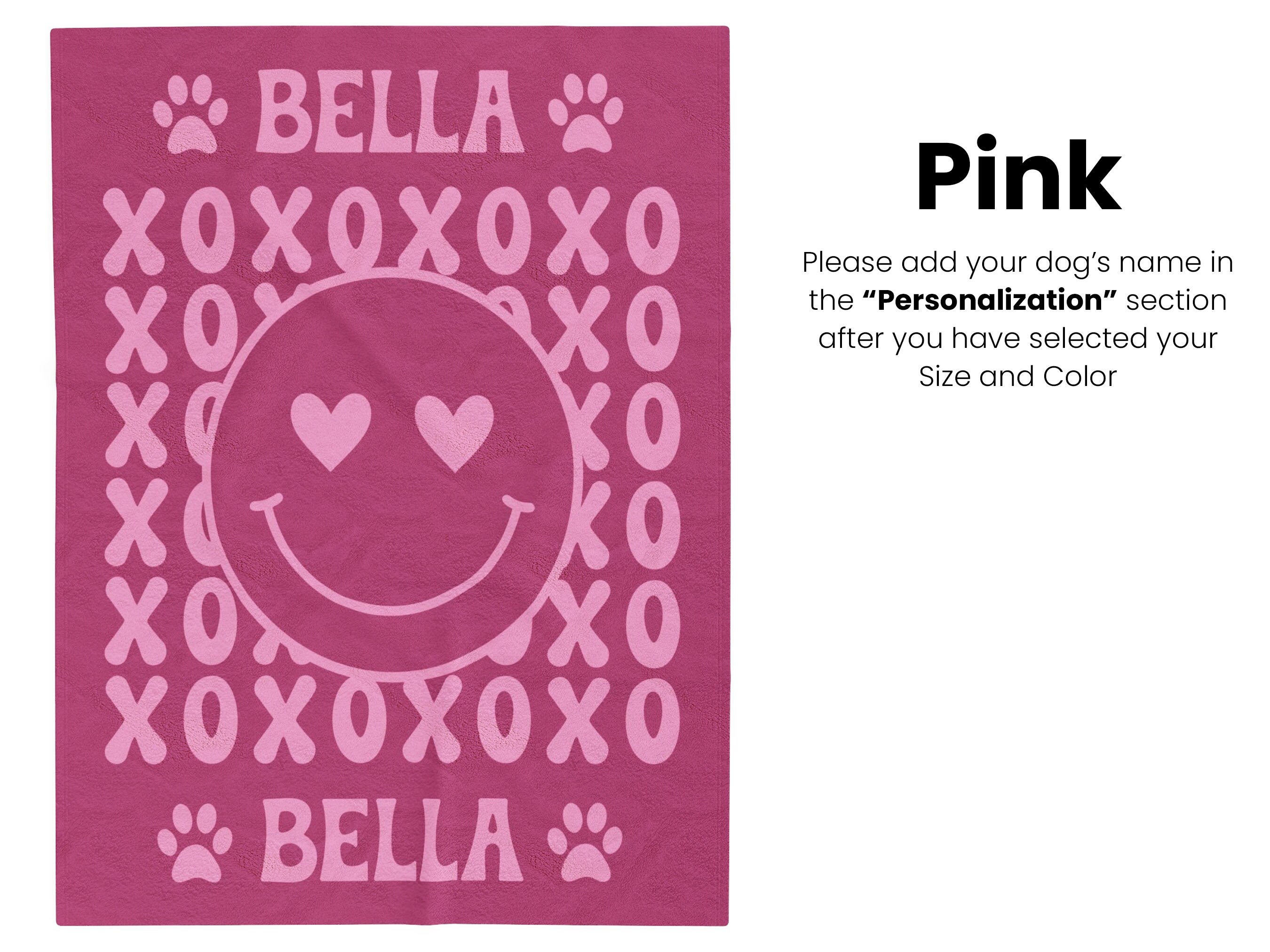 Custom Paw Print Blanket - Personalized Pet Gift