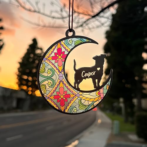 Custom Dog Memorial Suncatcher with Personalized Name