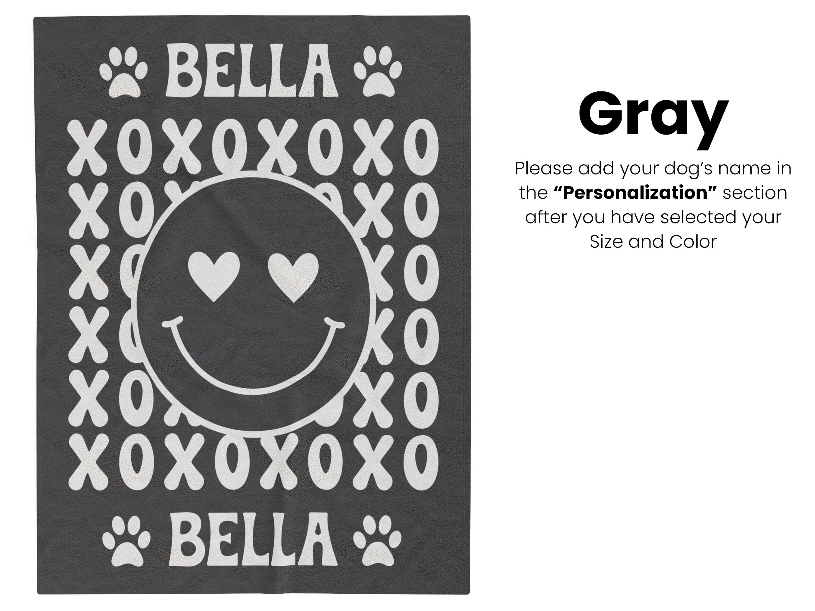 Custom Paw Print Blanket - Personalized Pet Gift