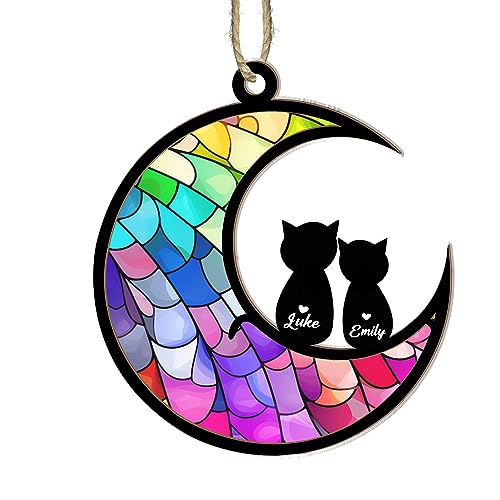 Custom cat suncatcher for cat lovers memorial gift