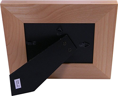 Custom Dog - Engraved Natural Alder Wood Hanging/Tabletop Personalized Picture Memory Family Memorial Photo Frame (4x6-inch Horizontal)