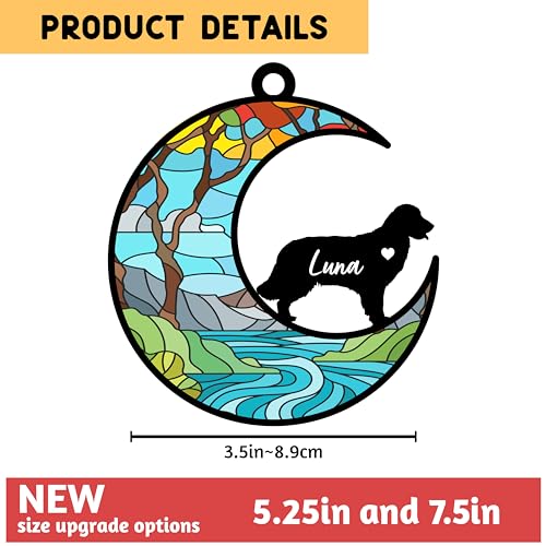 Custom Dog Memorial Suncatcher with Personalized Name
