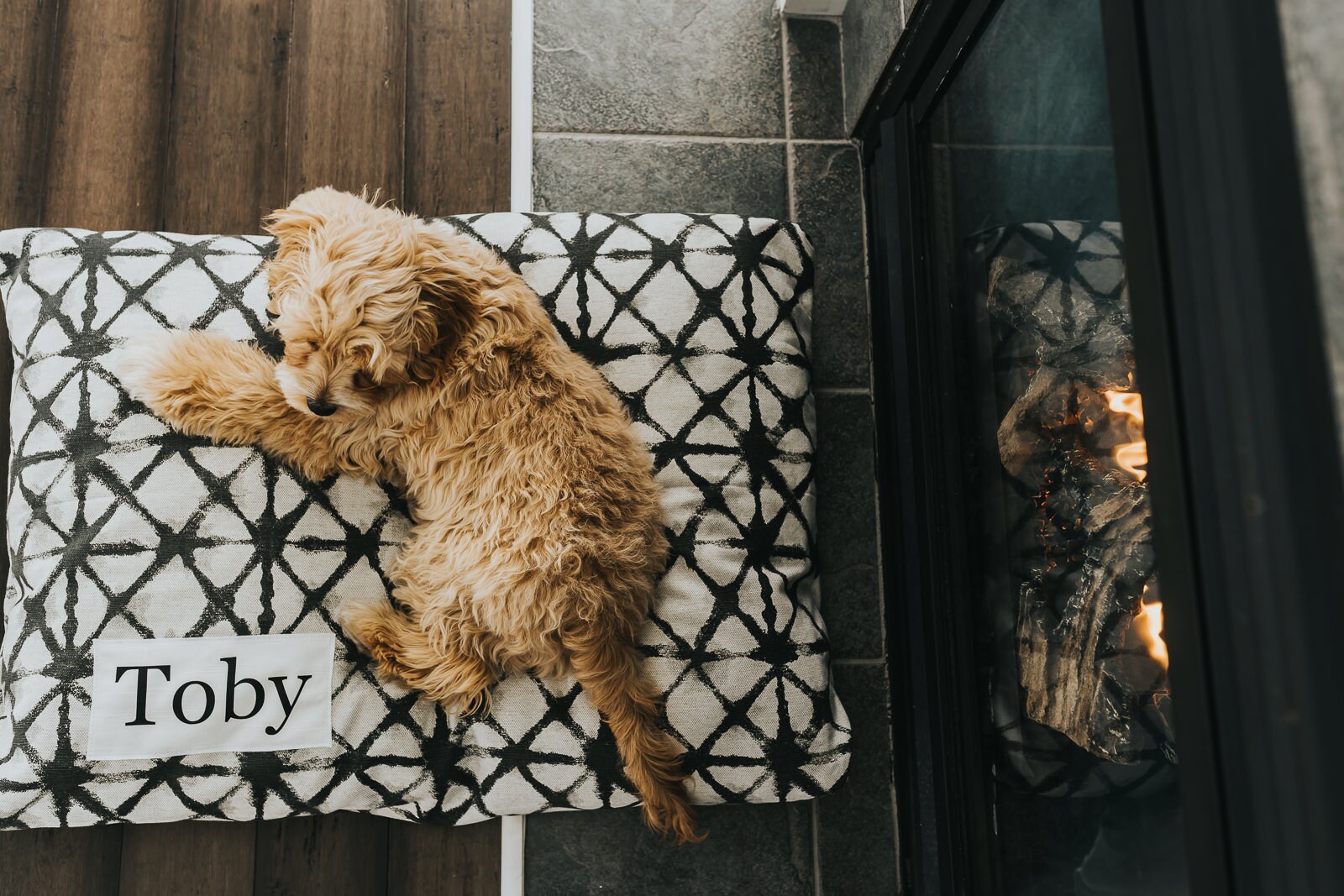 Boho Farmhouse Custom Dog Bed with Washable Cover