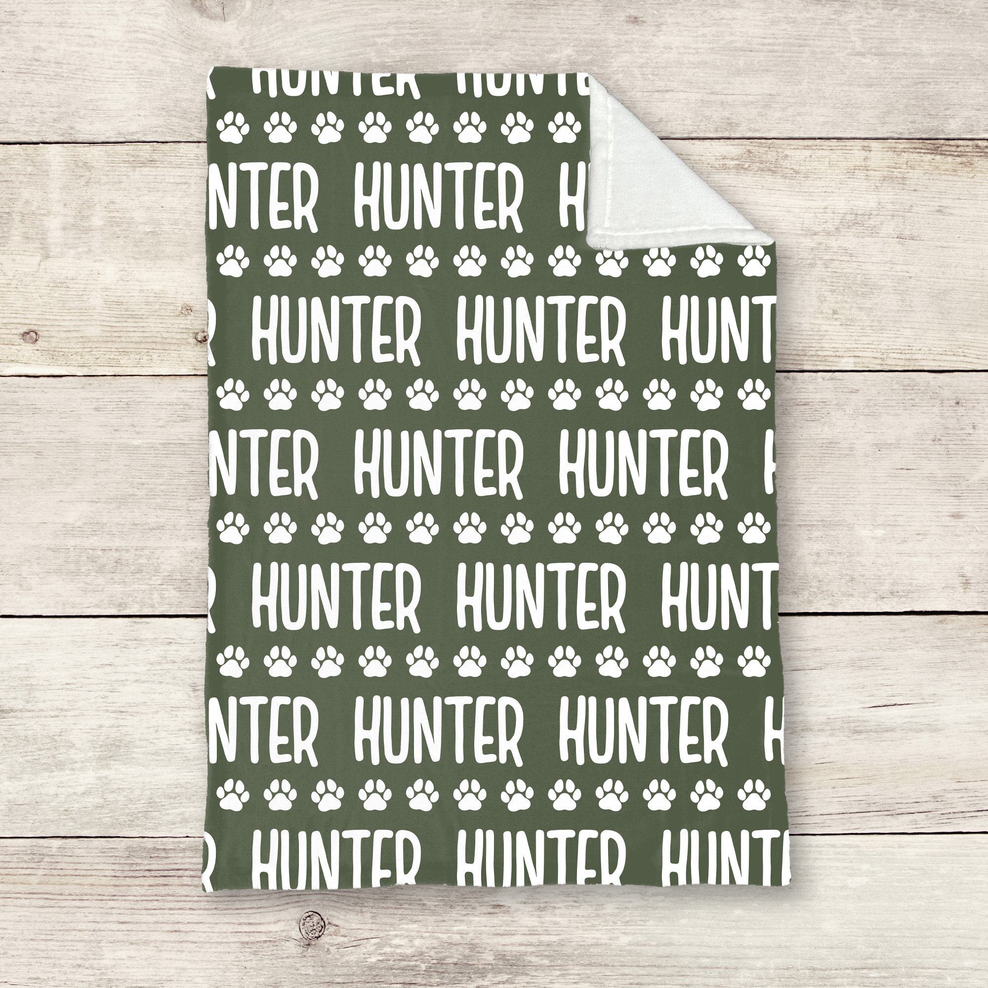 Custom Dog Name Plush Blanket - Perfect Gift