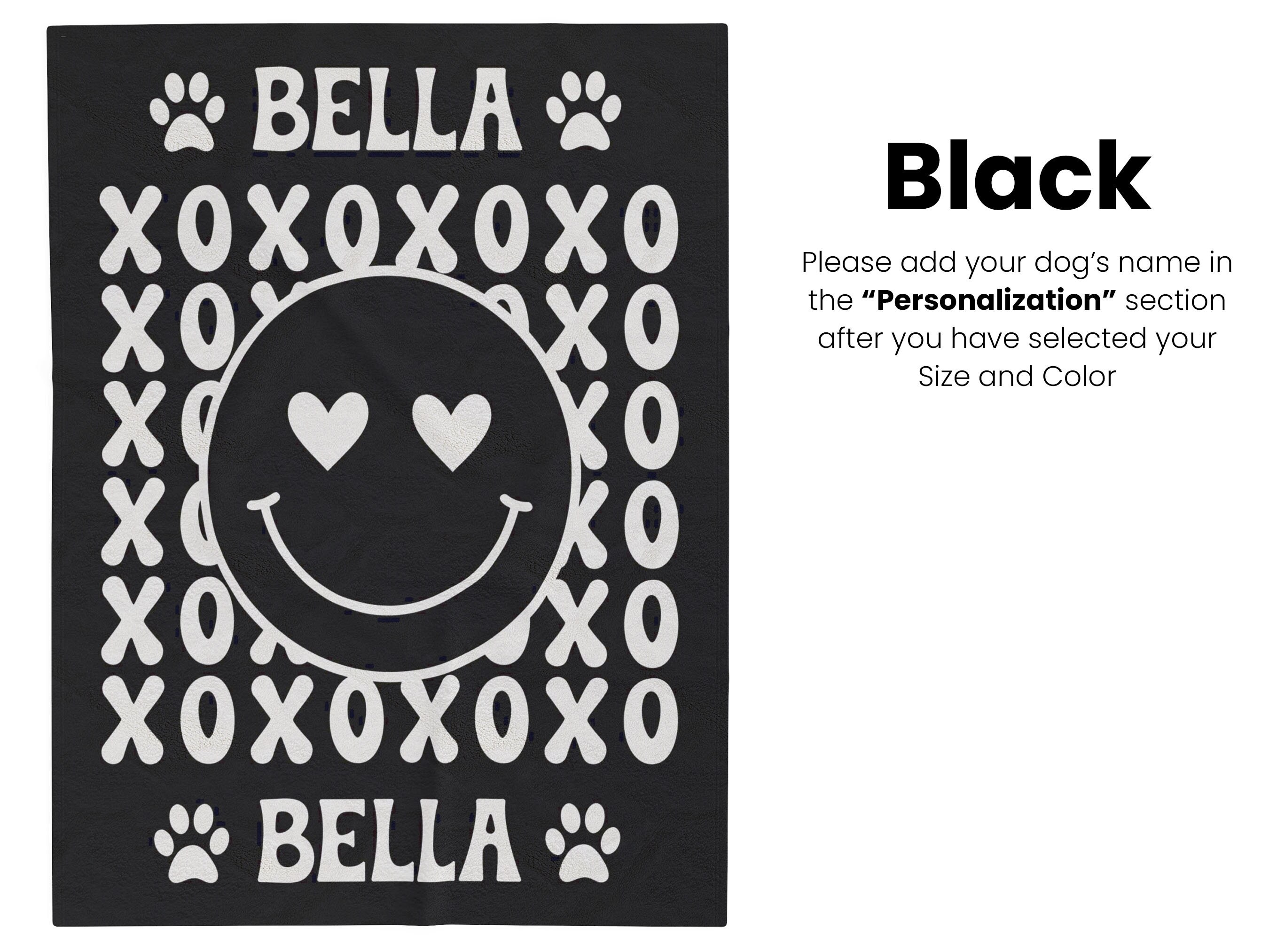 Custom Paw Print Blanket - Personalized Pet Gift