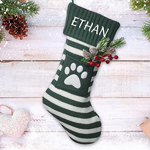 Personalized Knitted Christmas Stocking with custom name
