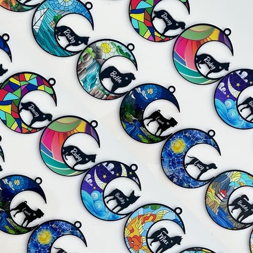 Custom Dog Memorial Suncatcher with Personalized Name