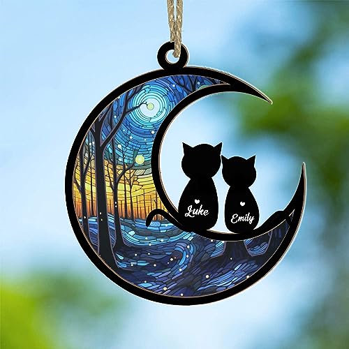Custom cat suncatcher for cat lovers memorial gift
