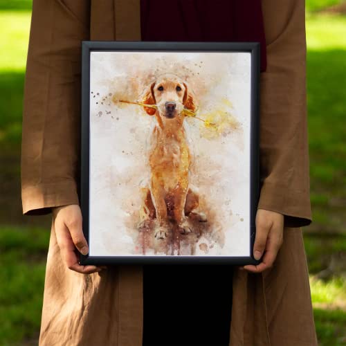 Awesometik Personalized Watercolor Dog Portrait Painting of Dog Canvas Print Dog Mom Pet Painting