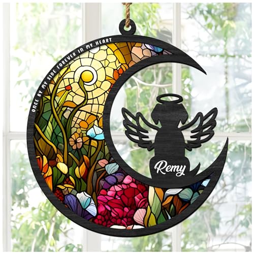 Personalized Dog Memorial Suncatcher with Name and Date