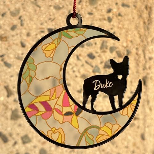 Custom Dog Memorial Suncatcher with Personalized Name