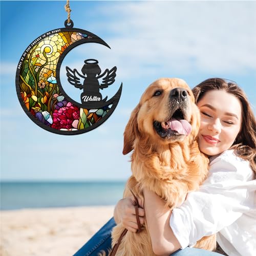 Personalized Dog Memorial Suncatcher with Name and Date