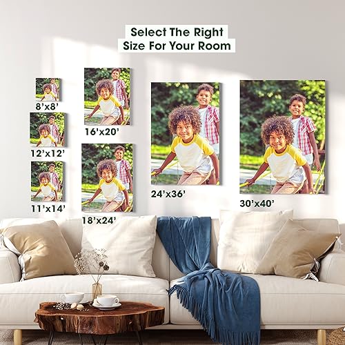 BuildASign Custom Canvas Prints with Your Photos – Personalized Picture To Canvas Wall Art, Perfect for Home Decor, Gifts & Keepsakes, Ready to Hang (24" L x 36" W x 1.5”D)