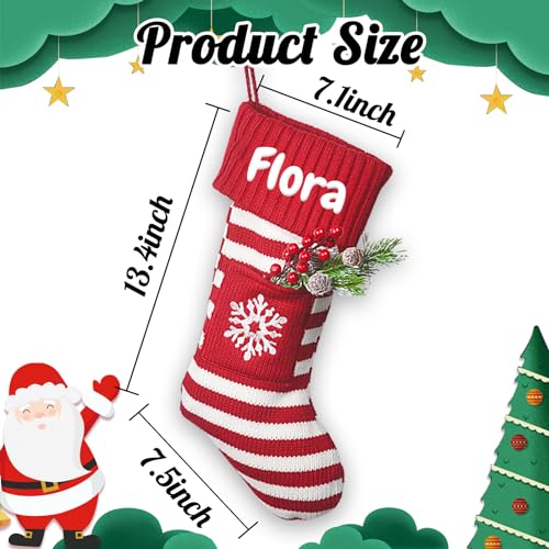 Custom Pet Christmas Stockings with Embroidered Name