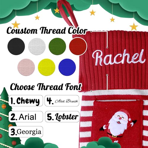 Custom Pet Christmas Stockings with Embroidered Name