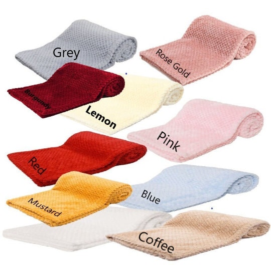 Custom embroidered pet waffle blanket for dogs/cats