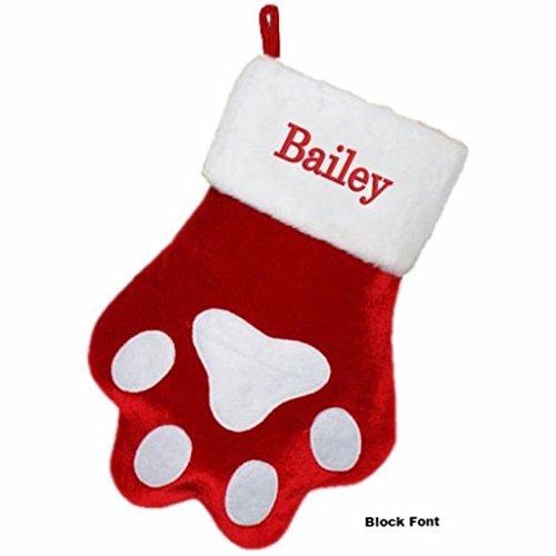 Customized Dog Paw Christmas Stocking