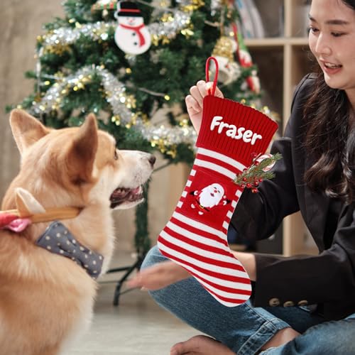 Custom Pet Christmas Stockings with Embroidered Name