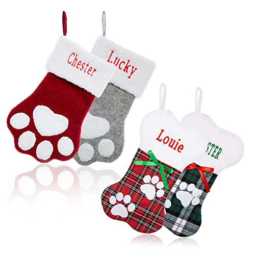 Custom Pet Christmas Stocking with Personalized Embroidery