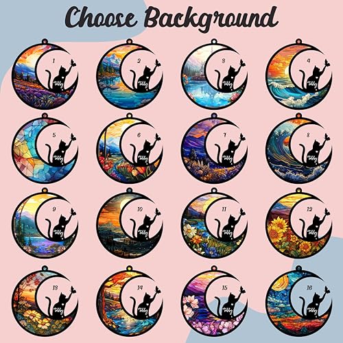 Personalized Cat Memorial Suncatcher & Paw Keychain Set