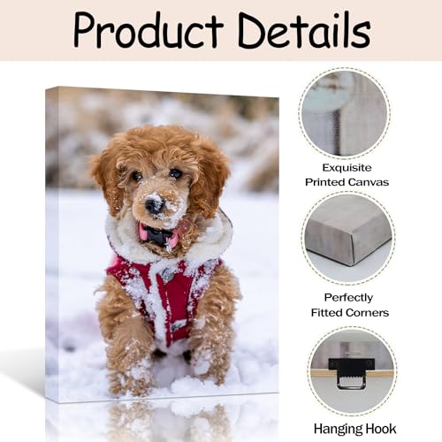 Custom Canvas Prints with Your Photo, Personalized Picture to Canvas Print for Home, Pet, Kids, Wedding Bedroom Wall Art, Framed, made in usa