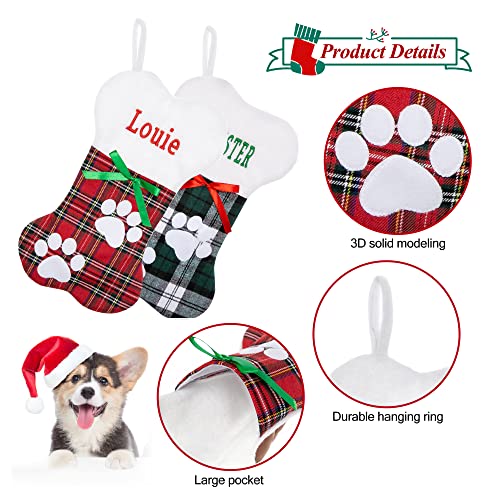Custom Pet Christmas Stocking with Personalized Embroidery