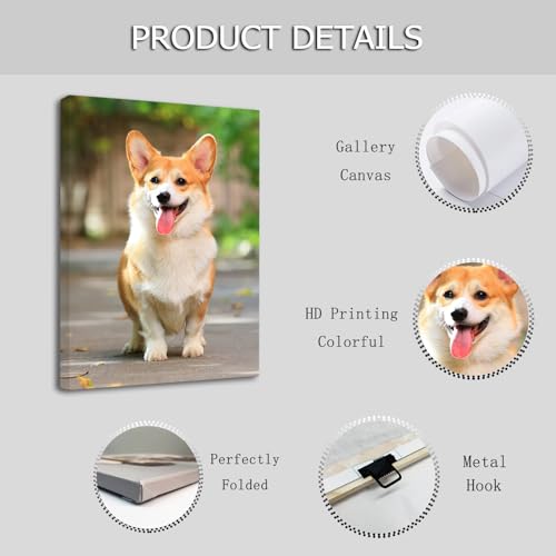 ZXHYWYM Custom Canvas Prints with Your Photos 5"x7" Personalized Family Pet Pictures Wall Art Home Decor for Living Room Framed (5"x7")