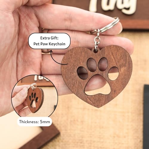 Personalized Cat Memorial Suncatcher & Paw Keychain Set