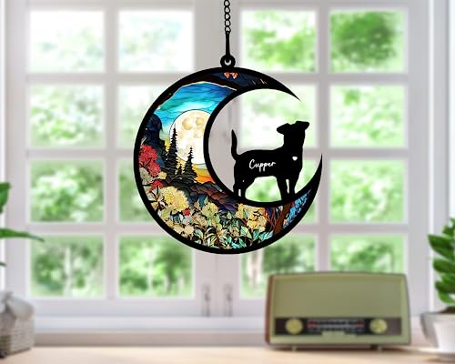 Personalized Dog Memorial Suncatcher with Stained Glass