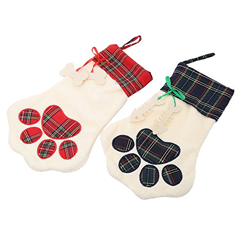 Personalized Christmas Paw Stocking for Pet Dog/Cat