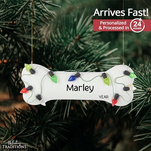 2024 Personalized Dog Bone Christmas Ornaments