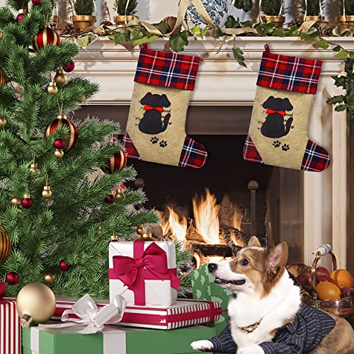 Red Bowknot Christmas Pet Stocking for Personalized Pets