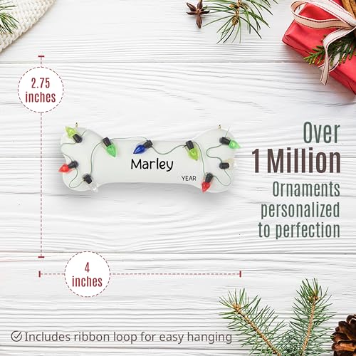 2024 Personalized Dog Bone Christmas Ornaments