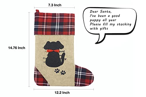 Red Bowknot Christmas Pet Stocking for Personalized Pets