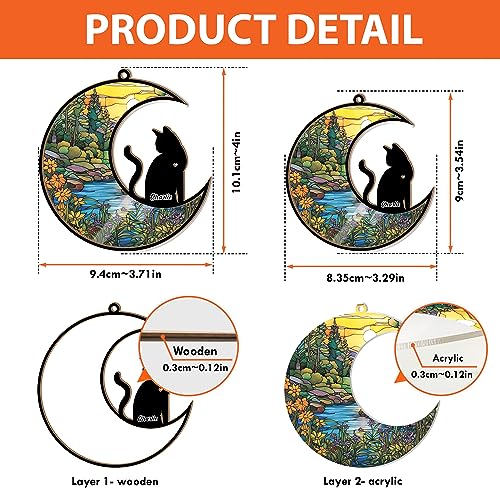 Custom Name Cat Memorial Suncatcher/Ornament - Pet Loss