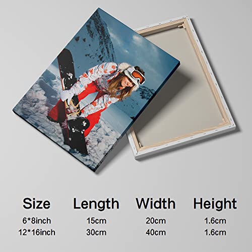 Chexin Custom Canvas Prints With Your Photos Frame Posters Wall Art For Aesthetic,Living Room, Wedding, Baby, Pet, Family Picture Gifts6x8