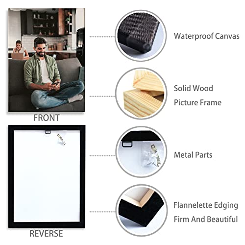 YK Artwood Custom Canvas Upload Images- Custom Canvas Prints with Your Photos 8x10 inch -Personalized Canvas Pictures for Kid Lover Pet Family -Portrait Photo Prints-Made In USA-Fast Delivery