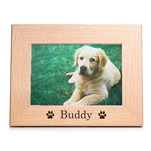 Lifetime Creations Engraved Personalized Dog Picture Frame (5" x 7" Landscape) - Personalized Dog Picture Frame, Personalized Pet Picture Frame, Pet Memorial Picture Frame with Dog's Name