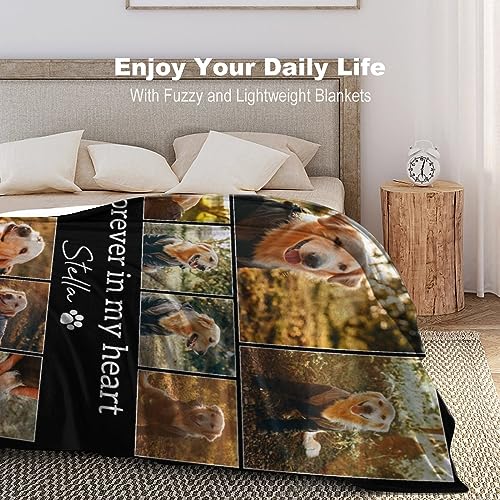 Artsadd Dog and Cat Memorial Gifts, Pet Loss Memorial Blanket, Custom Dog Blanket, Personalized Dog Remembrance Gifts, Loss of Dog or Cat Remembrance Sympathy Grief Condolence Bereavement Gifts