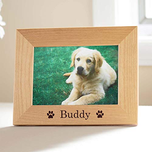 Lifetime Creations Engraved Personalized Dog Picture Frame (5" x 7" Landscape) - Personalized Dog Picture Frame, Personalized Pet Picture Frame, Pet Memorial Picture Frame with Dog's Name