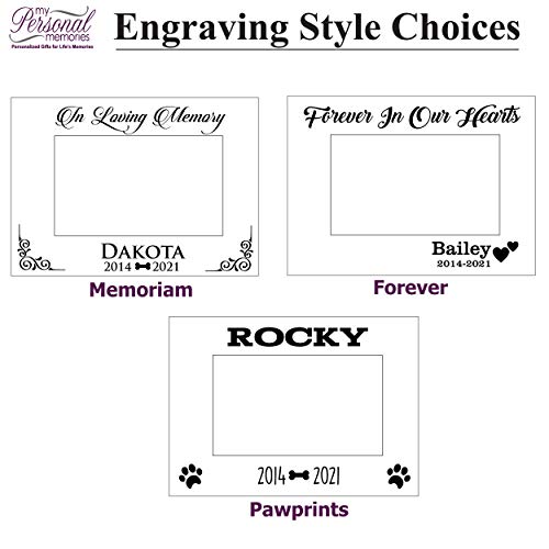 Custom Personalized Dog Loss Memorial Pet Remembrance Picture Frame (Tan)