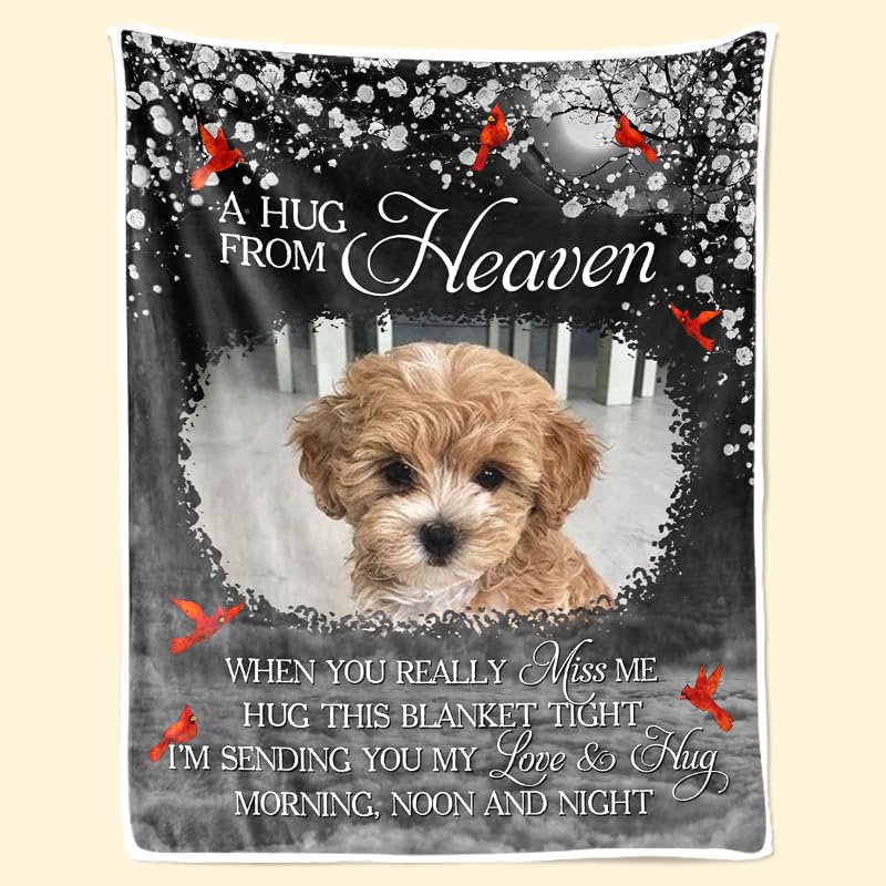 Pawfect House Our Love And Hugs, Custom Dog Memorial Blankets With Pictures, Personalized Photo Dog Blanket Gifts For Dog Lovers, Dog Memorial Gifts For Loss Of Dog, Pet Loss Gifts, Dog Throw Blankets