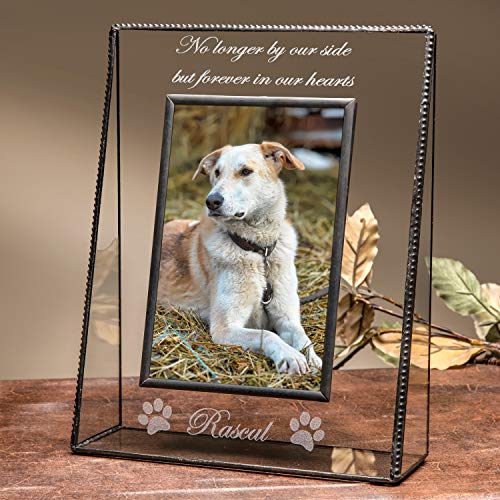 Pet Picture Frame Personalized Memorial for Dog Lover Engraved Glass Photo Frame J Devlin Pic 319-46V EP534 (4x6 vertical)