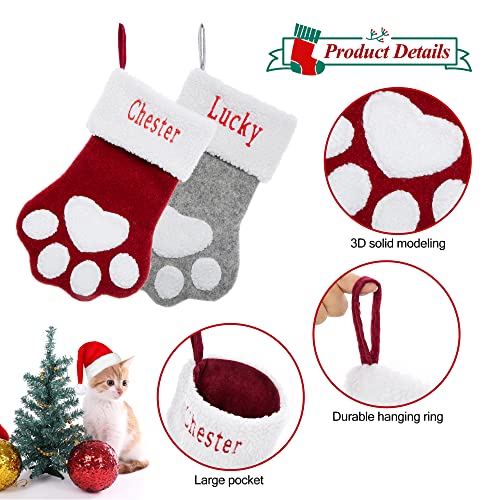 Personalized Embroidered Christmas Stockings for Cats and Dogs