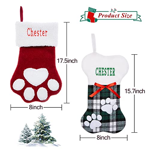 Personalized Embroidered Christmas Stockings for Cats and Dogs