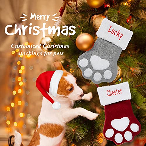 Personalized Embroidered Christmas Stockings for Cats and Dogs